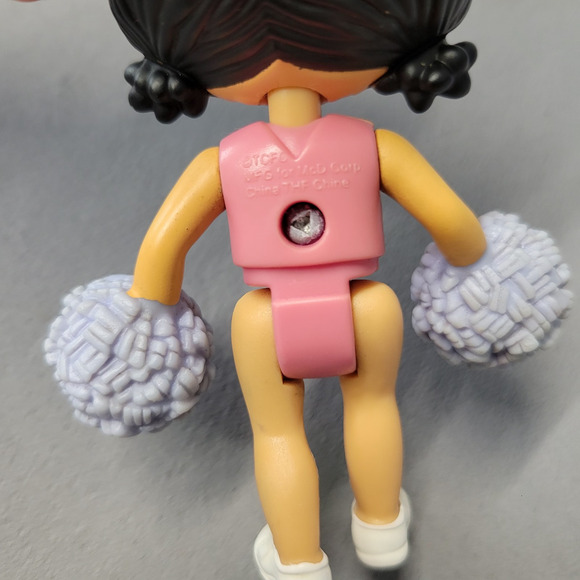 McDonald's Strawberry Ginger Snap Cheerleader Doll Poseable Toy 4" Tall - Picture 11 of 11